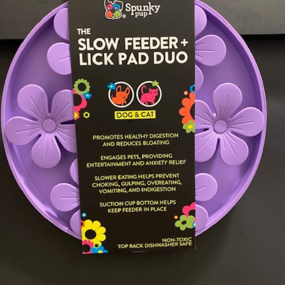 The Spunky pup *FLOWER* The Slow Feeder+Lick Pad Duo *Dog&Cat*